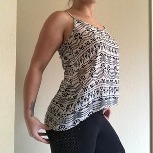 Aztec print tank top blouse